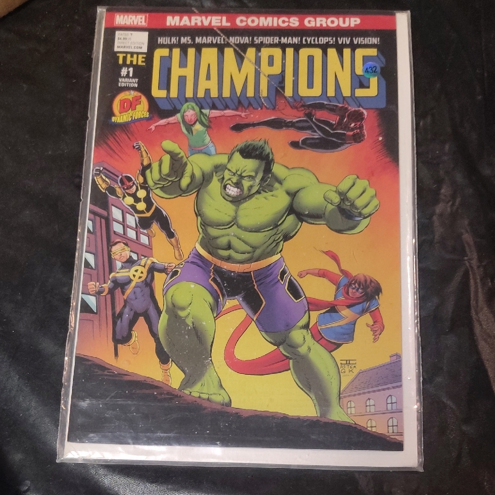 Marvel Champions Comic with Hulk and Team